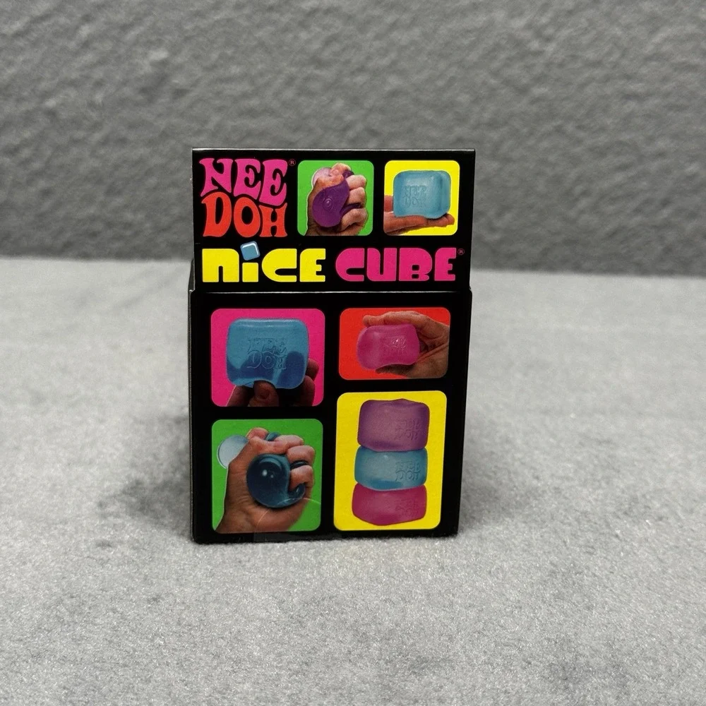 Nee Doh Nice Cube - Super Solid Squish! (Blue) - Brand New/Factory Sealed!